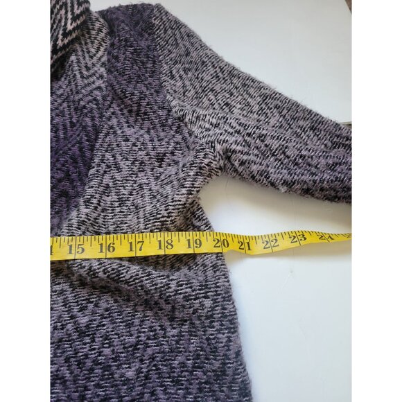 Beatrix Mohair Long Sleeve Diamond Pattern Purple Cardigan Size M Office Wear - Picture 8 of 9